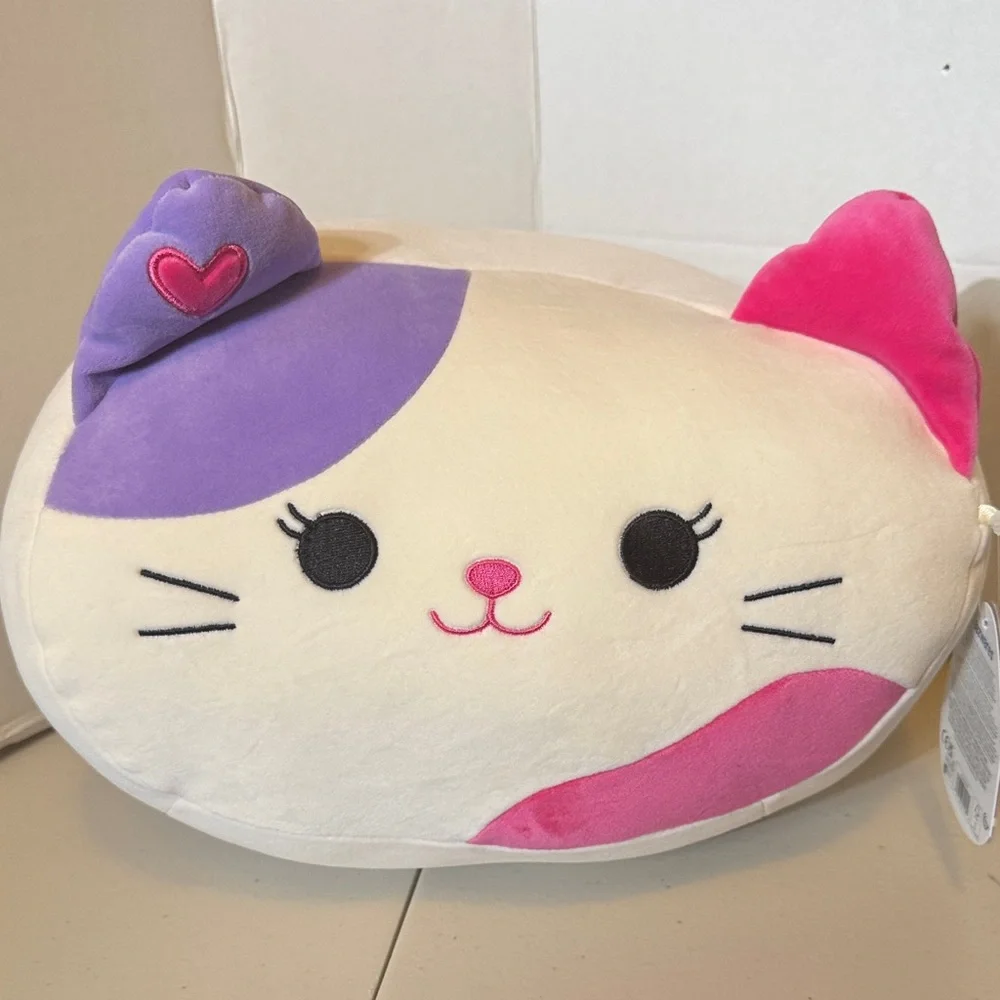 Squishmallow Cat Plush Toy - Pink and Purple